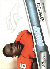 2010 Prestige Draft Picks Light Blue Broncos Football Card #280 Perrish Cox /999