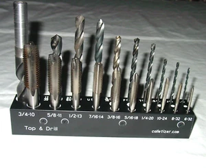 Tap & TapDrill -COURSE- 3/4"- #6 inch Holder Rack Index Storage Set (sku#BO-2) - Picture 1 of 3