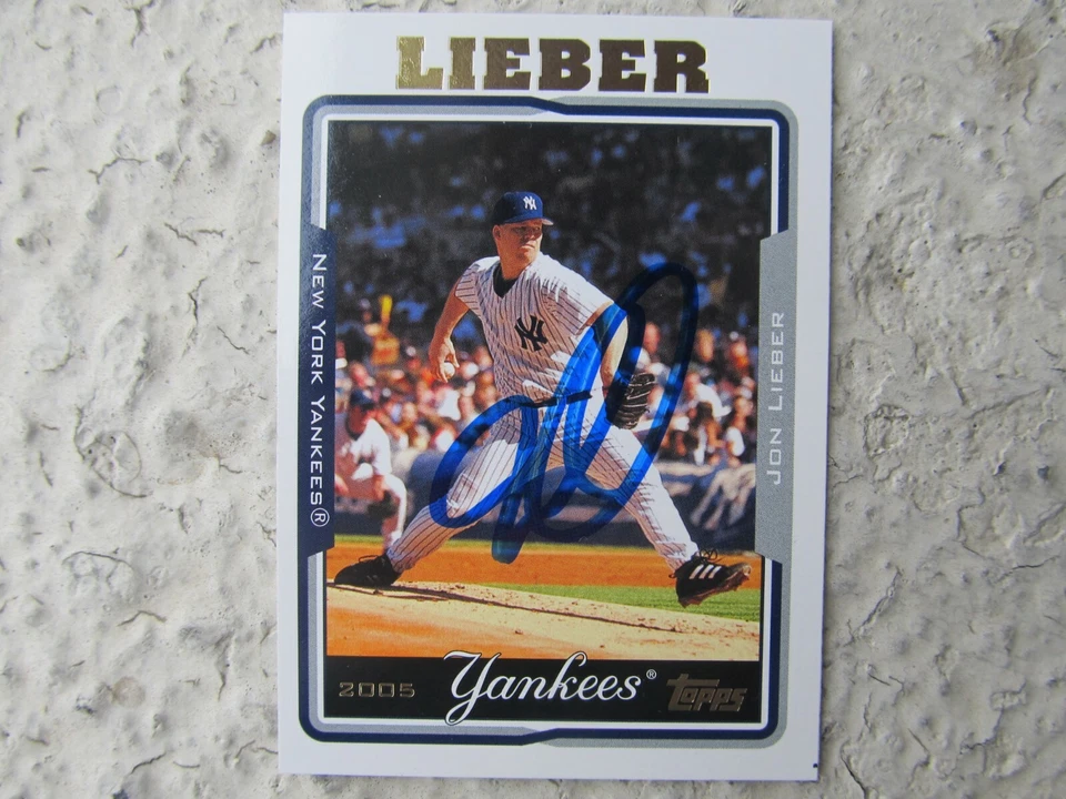 Yankees Jon Lieber Signed Autographed 2005 Topps Nr.Mint - Image 1 of 1