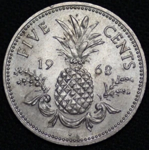 BAHAMAS ~ 1968 ~ 5 Cent ~ Quality World Coin ☘️V -#657 ☘️ - Picture 1 of 2