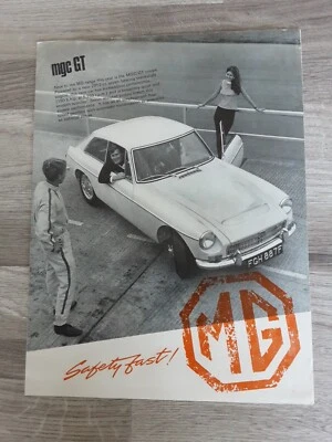 MG CAR RANGE Sales Brochure 1967-68 #2443  MIDGET MGB MGC GT 1100 1300 Magnette - Image 1 of 4
