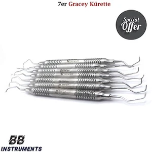 Zahn Instrumente Gracey's Curette Set 7- Universal Dental Zahnfleisch Kürette CE - Bild 1 von 4