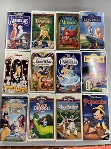 Vintage Walt Disney VHS Lot Of 12 Masterpiece Collection Animated Movies Tested - Picture 1 of 8