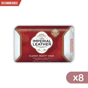8X Cussons Imperial Leather Classic Baht Soap Clear Smooth Not Dry Skin Bar 95g. - Picture 1 of 7