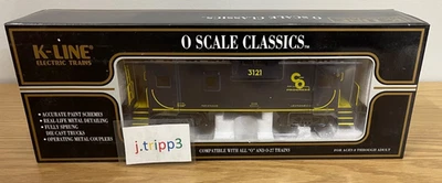 K-line K613-1251 Chesapeake Ohio C&O Extended Vision Caboose Train O Scale Smoke - Image 1 of 4