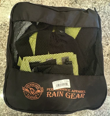 Traje de lluvia resistente al agua para motocicleta verde neón negro Milwaukee MPM9510 para hombre Foto 1 de 3