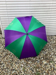 Wimbledon Tennis Championship Large Spectator Umbrella Purple,Green - Clean/Used - Picture 1 of 24