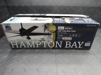 Hampton Bay Mena 54in. Color Changing LED Matte Black Ceiling Fan Remote Control - Image 1 of 4