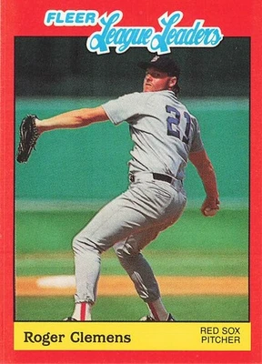 ROGER CLEMENS 1989 FLEER LEAGUE LEADERS #5 - Image 1 of 2