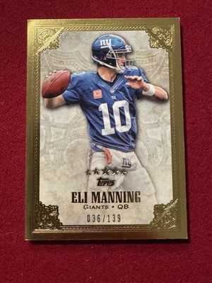 2012 Topps Five Star Eli Manning New York Giants # /139 HOF #1 - Image 1 of 2
