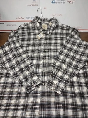 Camisa a Cuadros Pelirroja Para Hombre Ultimate Franela Abotonada Marfil/Marrón TALLA 2XLT! ¡NUEVA CON ETIQUETAS! Foto 1 de 4