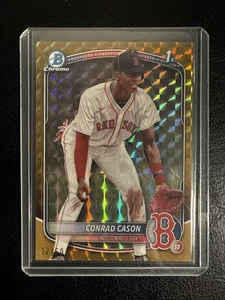2025 Topps 1st Bowman Chrom Gold Geometric /50 of Conrad Cason #BCP-130 (RC) - Picture 1 of 6