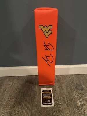 RICH RODRIGUEZ SIGNED WVU MOUNTAINEERS TOUCHDOWN PYLON JSA COA AUTOGRAPHED - Image 1 of 3