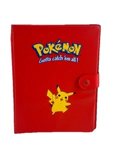 Raccoglitore/Libro Carte Pokemon Pikachu Vintage Rosso 4 Tasche Raro 1999 Pokémon - Foto 1 di 8