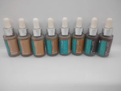 8 MAYBELLINE GREEN EDITION SUPERDROP SERUM FOUNDATION TINTED OIL  20ml mixed lot - Image 1 of 3