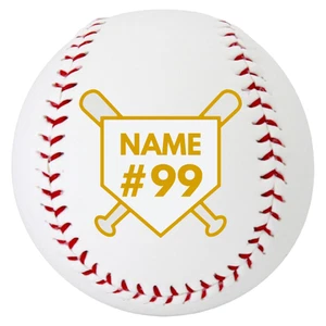 Custom Engraved Baseball NAME + NUMBER - Picture 1 of 3