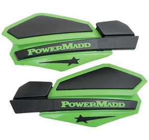 Powermadd Star Series Green/Black MX Handguards w/Removable Vent Covers (34203) - Picture 1 of 2