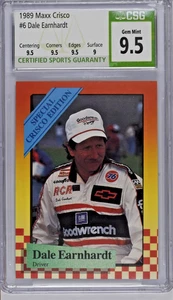 1989 Maxx Crisco #6 Dale Earnhardt CSG 9.5 Gem Mint - Picture 1 of 2