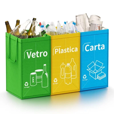 Borse Raccolta Differenziata 30L, 3 Contenitori Raccolta Differenziata Interno,  - Immagine 1 di 4