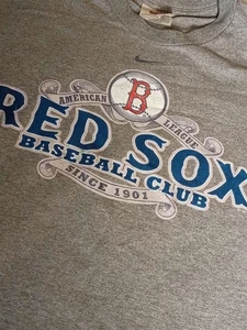 Camiseta de béisbol grande vintage de los Medias Rojas de Boston NIKE Center Swoosh  - Imagen 1 de 5