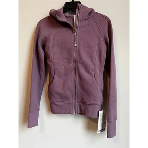 Lululemon Scuba Hoodie Full Zip Athleisure Athletic Purple Size 0 NWT - Picture 1 of 11