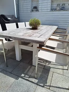 Gartentisch Hartman Yasmani Teak Alu weiß 240 x 100 - Bild 1 von 8