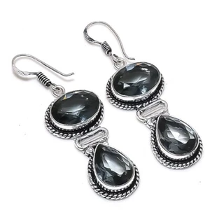 Alexandrite Gemstone Handmade 925 Sterling Silver Jewelry Earring Size 2" - Picture 1 of 1