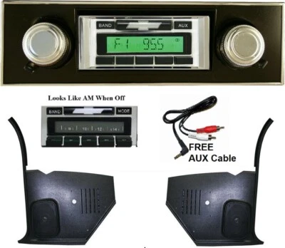 1967-1968 Chevy Camaro  Radio + Kick Panels Stereo 230 Non Ac Cars BLK ** Foto 1 de 3