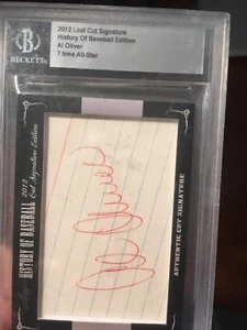 2012 LEAF HISTORY OF BASEBALL CUT SIGNATURE Al Oliver Auto - Picture 1 of 2