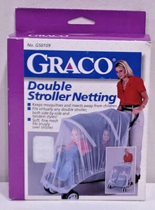 GRACO Double Stroller Netting (No. G50109) Mesh Cover Fits Side-by-Side & Tandem - Picture 1 of 5