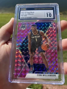 2019-20 Panini Mosaic Zion Williamson Pink Camo 209 CSG CGC 10 - Picture 1 of 2
