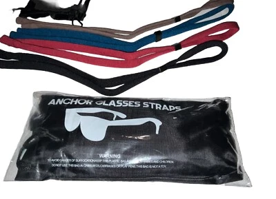 Gafas de sol Gafas/Correas Paquete de 4 soportes de retención de ajuste universal ajustables NUEVO Foto 1 de 4