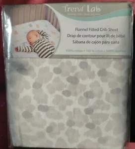 Trend Lab Flannel Fitted Crib Sheet - Picture 1 of 2
