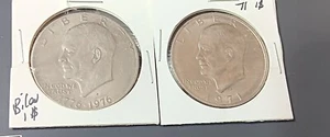 Moneta Dollaro Bicentenario 1776-1976 "D" Zecca Mark & 1971 Dollaro D Mint Mark - Foto 1 di 6