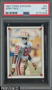 1987 Topps Stickers #61 Jerry Rice 49ers HOF PSA 9 MINT