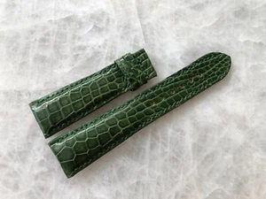 22mm/18mm Green Alligator Crocodile Embossed Leather Watch Strap Band - Picture 1 of 4
