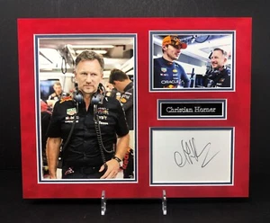 Christian Horner Red Bull Formula 1 Signed Mounted Photo Display 2 + COA - Picture 1 of 1