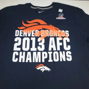 DENVER BRONCOS FOOTBALL NEW NIKE NFL FOOTBALL CHAMPIONS T SHIRT XL - Picture 1 of 3