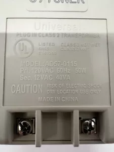 Universal plug in class 2 transformers 12vac 40va - Picture 1 of 5