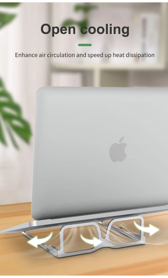 Fashionable Glasses Design Laptop Stand Foldable  Lightweight Laptop Holder - Image 1 of 4