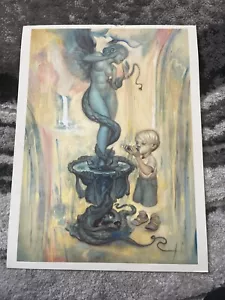 12x16" James Jean Double Sided 'Fountain 2' Print Pastel Skull Demon Angel Child - Picture 1 of 4