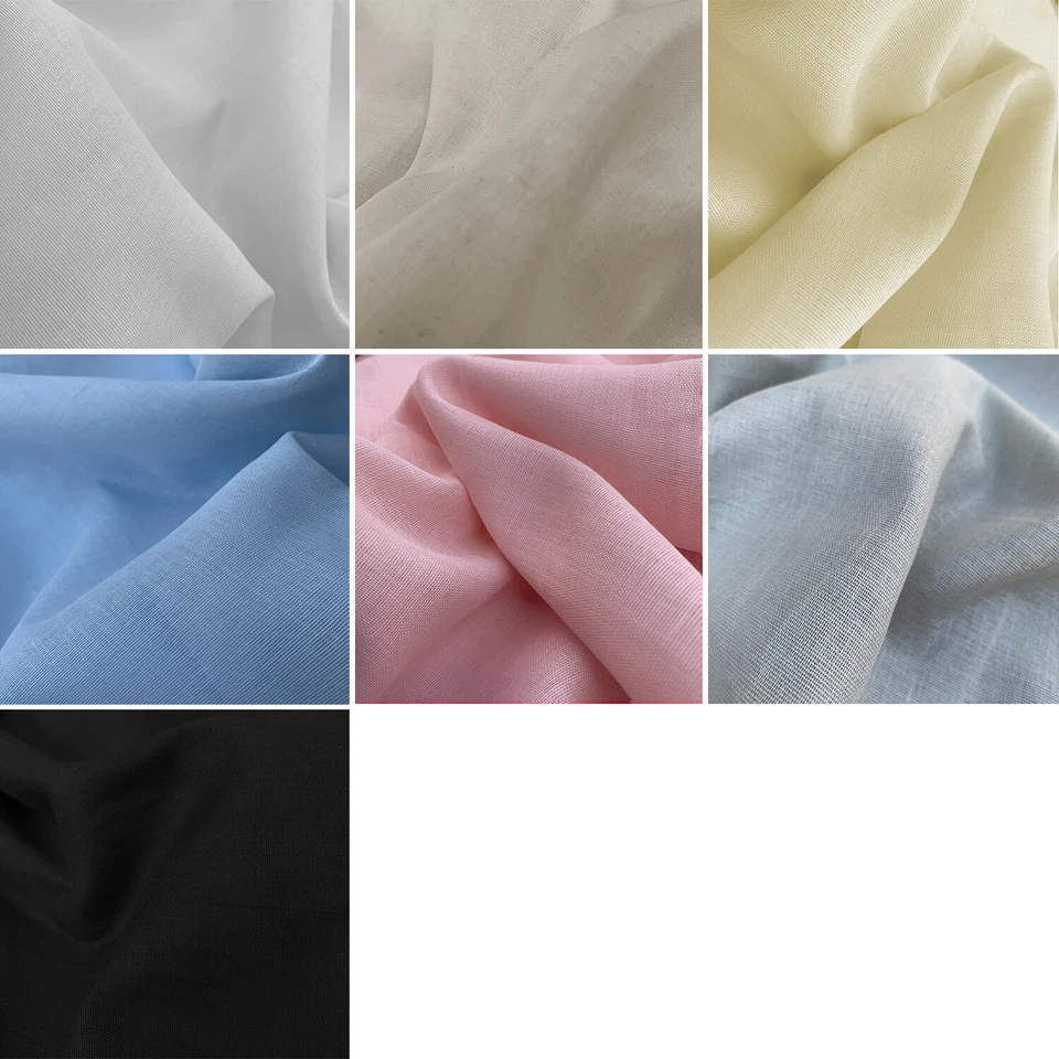 100% Egyptian Cotton Plain Soft Muslin Cheesecloth Fabric Lightweight 60" Wide - Image 1 of 1