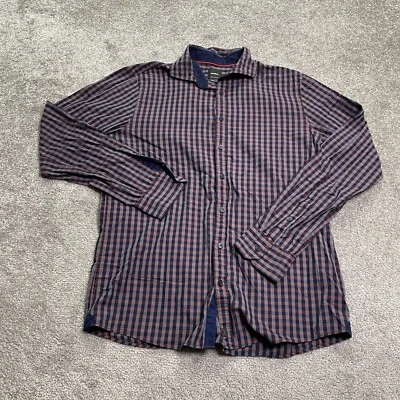 Camisa de franela Strellson de ajuste moderno para hombre mediana multicolor a cuadros manga larga Foto 1 de 4