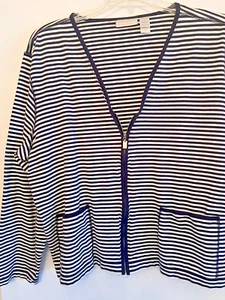 Liz Claiborne Elisabeth Women's Zippered Light Weight Cardigan Chico's Size 3 - Picture 1 of 5