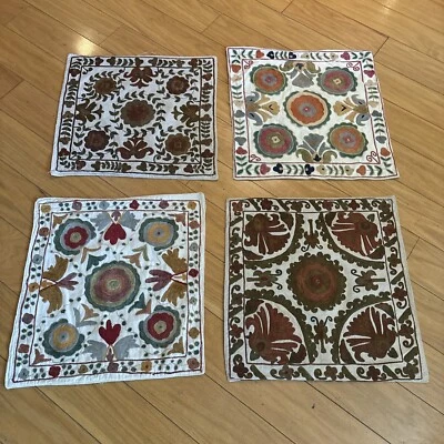 Fundas de almohada bordadas vintage hechas a mano con patrones VIENE CON 2 Foto 1 de 4