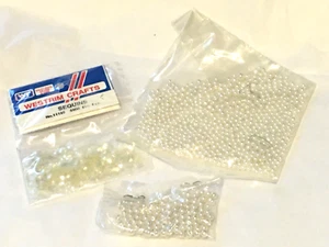 Crafts Sewing Supplies - Faux Fake White Pearls / 5MM Sequins AB Irridescent - Picture 1 of 3