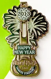 2013 HARD ROCK CAFE YANKEE STADIUM HAPPY NEW YEARS GUITAR BALL DROP SLIDER PIN - Picture 1 of 3