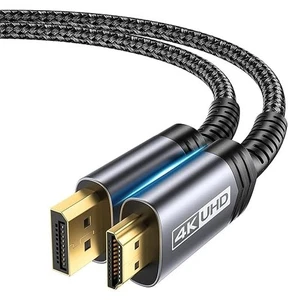 JSAUX 4K DisplayPort to HDMI Cable 3M, UHD 2K@120Hz,4K@30 Gold-Plated Unidirecti - Picture 1 of 5