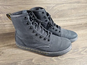 Dr. Martens Sheridan Women's Matte Casual Boots Black Canvas Size 6 - Picture 1 of 9