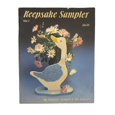 Vtg Keepsake Sampler 1980s Craft Book Woodworking Country Decor Patterns Stencil - Image 1 of 4